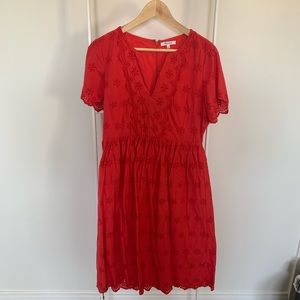 Madewell scallop eyelet dress
